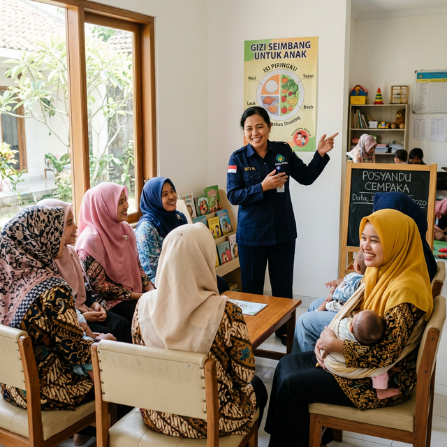 Kegiatan edukasi kesehatan di Posyandu