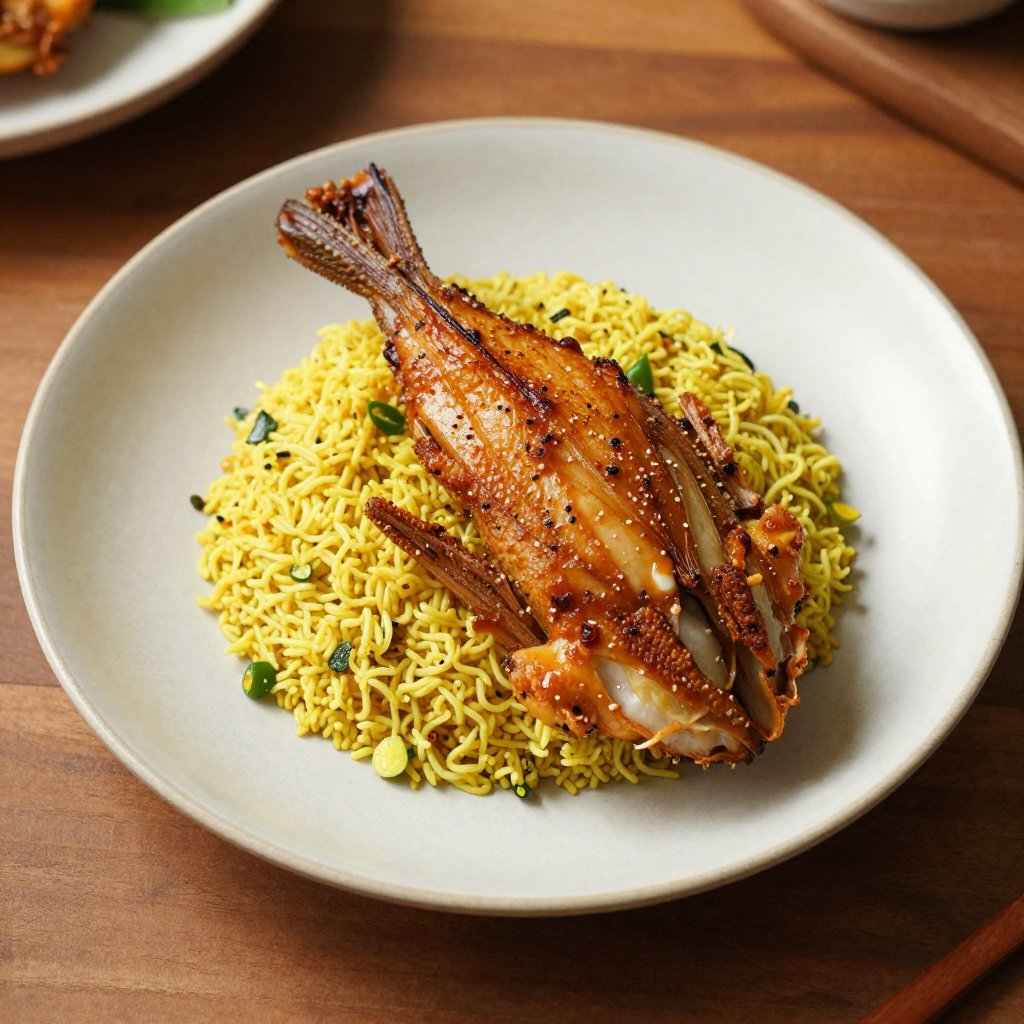 Nasi Tim Ikan Bandeng Kangkung