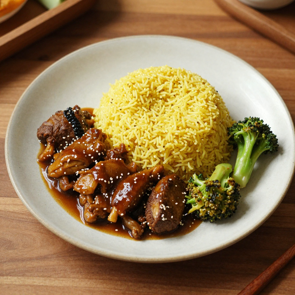 Nasi Tim Hati Ayam Brokoli