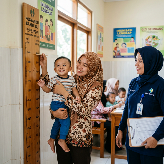 Pemeriksaan tumbuh kembang anak di Posyandu